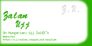 zalan ujj business card